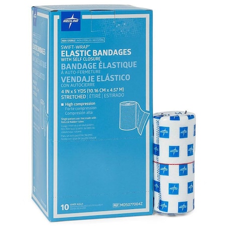 Medline Non-Sterile Swift-Wrap Elastic Bandages, 4 in. x 5 yds., 50PK MDS077004